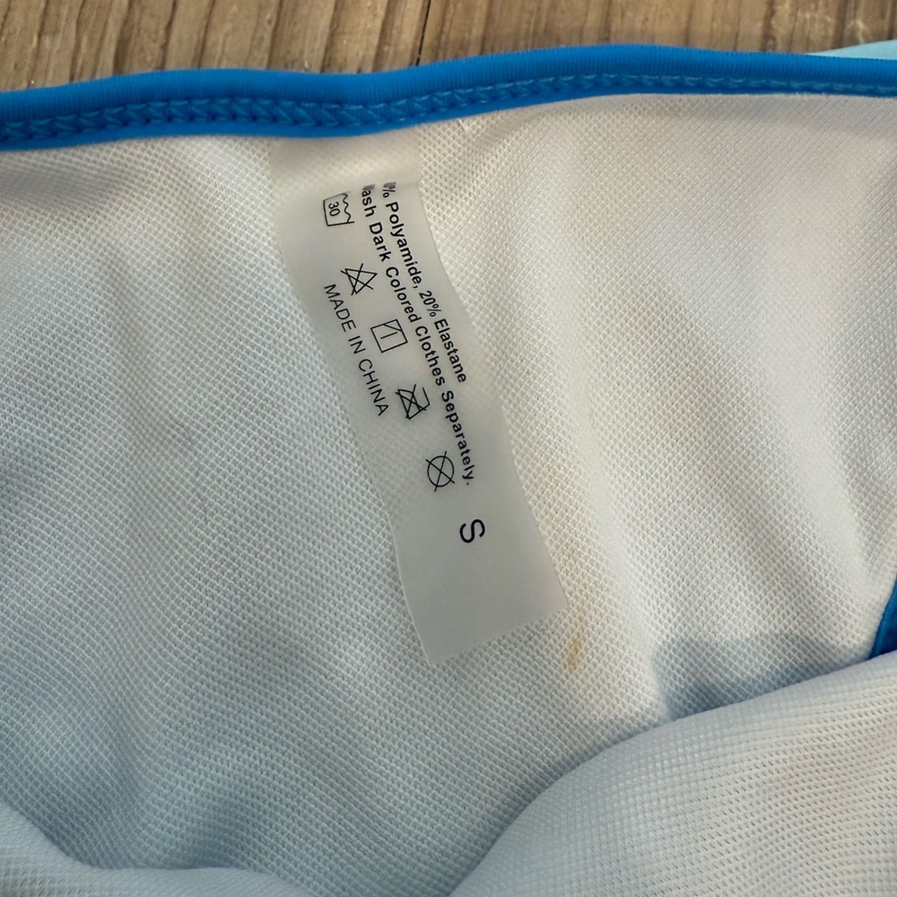 Shein Contrast Two-Tone Blue Bikini - Picture 2 of 4